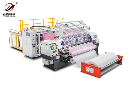 Machine de découpe automatique de filets informatisée avec technologie de découpe par ultrasons et plateforme de levage mécanique de bras pour textile domestique