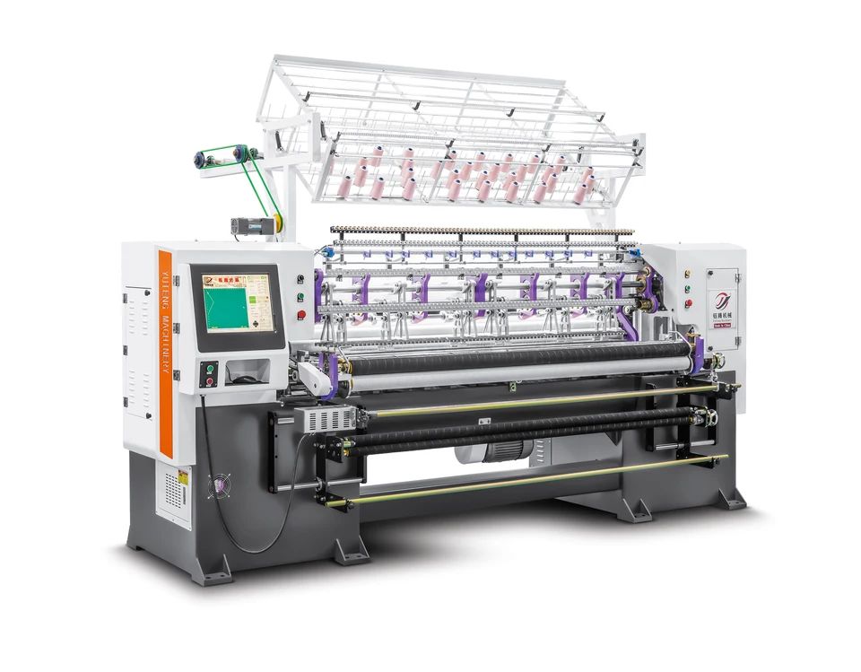 Machine de couverture à serrure à couture multi-aiguille à haute vitesse informatisée pour la fabrication de literie textile